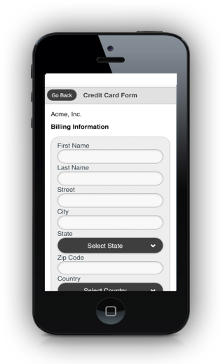 Mobile Payment Form